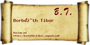Borbáth Tibor névjegykártya